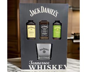 Jack Daniel’s Whiskey Trio and Glass Gift Set