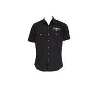 Jack Daniels 889536-large Jack Daniels Mens Black Button Down Shirt, Large
