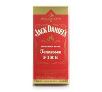 Jack Daniel's Fire Whiskey Liqueur Swiss Chocolate Bar | 100g Cinnamon-Infused Milk Chocolate | Goldkenn Collection