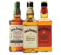 Jack Daniel's Flavoured Whiskey Trio, 3 x 70 cl
