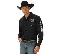 Jack Daniel's Men's daniel's Logo Rodeo Long Sleeve Western Shirt Black X-Large