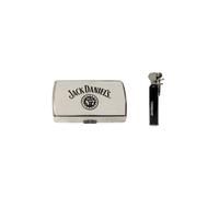 Jack Daniel's mini cigarette case and flint action gas lighter