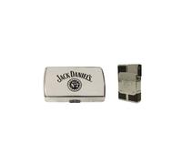 Jack Daniel's mini cigarette case and square electronic gas lighter