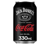 Jack Daniel's Old No. 7 Brand Tennessee Whiskey Mixed with Coca-Cola, 330ml