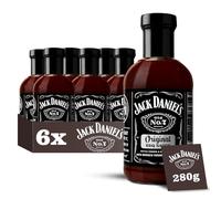 Jack Daniel's Original Gluten Free, Delicious Marinade, Barbecue Dipping Sauce, No Preservatives, 6 x 280g Barbecue Sauce Bottle (Small Version)