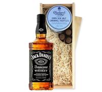 Jack Daniels Original Old No. 7 Whisky And Dark Sea Salt Charbonnel Chocolates Box 70cl 40% abv