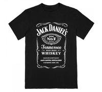Jack Daniel's Tennessee Sour Mash Whiskey Label Black T-Shirt Large