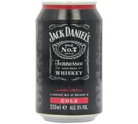 Jack Daniels Tennessee Whiskey and Cola Premixed Cans 330 ml (Pack of 12)