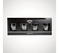 Jack Daniel's Old No.7 Collectable 4 Glass Tumbler Whiskey Glasses Set