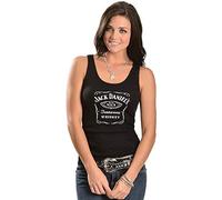 Jack Daniel's Whiskey Label Women's Juniors Racerback Black Tank Top