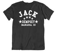 Jack Dempsey Boxing Legend Boxer The Manassa Mauler T-Shirt Tee Shirts Gift New Mens Funny T Shirts Adult Black L
