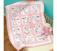 Jack Dempsey Needle Art Baby Quilt, Cotton/Poly, White, by The Yard