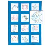 Jack Dempsey Needle Art Beach Theme 9" Quilt Blocks
