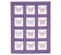 Jack Dempsey Needle Art Butterflies 9" Theme Quilt Blocks