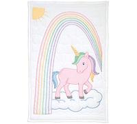 JACK DEMPSEY NEEDLE ART CRIB QUILT TOPS WH UNICORN