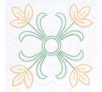 Jack Dempsey Needle Art Cross-Stitch Tulips 18" Quilt Blocks