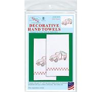 Jack Dempsey Needle Art Hand Towel DECORATIV Old Truck, White, One Size