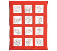 Jack Dempsey Needle Art Highland Cows Theme Quilt Blocks