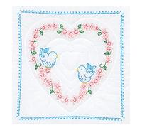 Jack Dempsey Needle Art - Love Birds 18" Quilt Squares