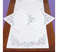 JACK DEMPSEY NEEDLE ART Perle Edge Scarf/DOI Lavender, White, One Size