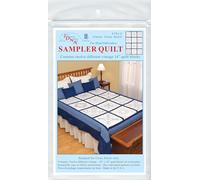 Jack Dempsey Needle Art Stamped White Sampler Blocks, Classic Cross-Stitch Quilt (Pack of 12)