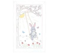 Jack Dempsey Needle Art Swinging Bunny Crib Quilt Top