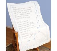 Jack Dempsey Stamped White Lap Quilt Top, Footprints