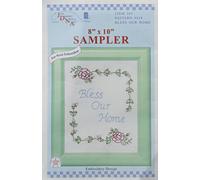 Jack Dempsey Stamped White Sampler 9"X11"-Bless Our Home