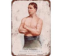 Jack Dempsey Tin Sign 8X12 Inches