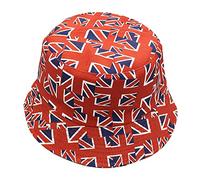 Jack Flag Bucket Hats - British Flag Bucket Hats | United Kingdom Reversible Hats For Men Women, Queen's Jubilee Decorations For Festival, Double-Side Union Jack UK Flag Hat Queen's Jubilee Br