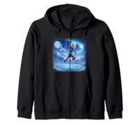 Jack Frost Winter Scene Zip Hoodie