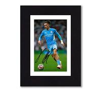 JACK GREALISH Signed 8x6 Inch Mounted Photo Print Pre Printed Signature Manchester City Autograph Gift, Ready To Be Framed, 8 x 6 Inches - 203.2 x 152.4 mm