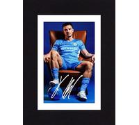 JACK GREALISH Signed 8x6 Inch Mounted Photo Print Pre Printed Signature Manchester City - Autograph Gift, Ready To Be Framed, Full Colour, 8 x 6 Inches - 203.2 x 152.4 mm