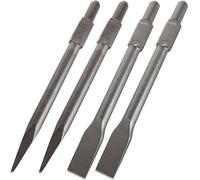 Jack Hammer Drill Bit Set 12 inch Demolition Hammer Drill Flat Tip and Bull Point Chisels for Demolition and Concrete Breaker