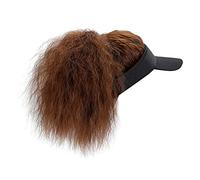 Jack Hats Men's Cap with Bottle Opener, Baseball Cap with Hair Extensions, Synthetic Hair Wig, Baseball Cap with Attached Hair, Kinky, Curly, Adjustable Men's Snapback Cap, Black, c, One Size