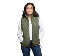 JACK IN THE BAG Womens Padded Comfy Gilet - Water Resistant Ladies Bodywarmer, Lightweight Sleeveless Jacket, Breathable -for Winter, Travelling, Camping (8, GREEN)