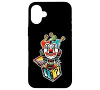 Jack in the Box Clown Jester Spooky Creepy Case for iPhone 16 Plus