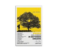 Jack Johnson Album In Between Dreams Posters Aesthetic Wall Art Canvas Vintage Poster Decorative Painting for Living Room Bed Room Decor 20x30inch(50x75cm) Unframe-style