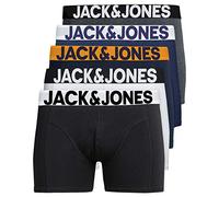 Jack & Jones 12204864 Men's Boxer Shorts Set of 5 White Black Blue Grey Trunks, Pack of 5 Mix 2, S