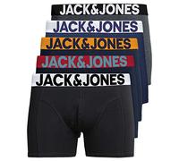 JACK & JONES 12204864 Men's Boxer Shorts Set of 5 White Black Blue Grey Trunks, Pack of 5 Mix 8, L