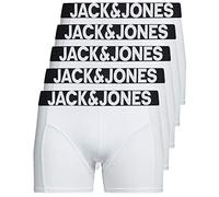 Jack & Jones 12204864 Men's Boxer Shorts Set of 5 White Black Blue Grey Trunks, Pack of 5 white, L