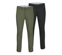 Jack & Jones 2-Pack Marco Dave Chino Trousers - Multi, Multi, Size 28, Inside Leg Short, Men Print