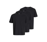 JACK & JONES 3-Pack Plain T-Shirt | Standard Fit, Plain, Short Sleeves, Casual, Maximum temperature 40°C normal process