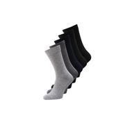 Jack & Jones 5 Pack Jacjens Crew Socks - Black, Navy, Grey