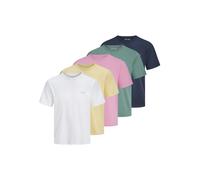 Jack & Jones 5 Pack Mens Crew Neck T-Shirt Casual Tee For Men, Size - S TO 2XL