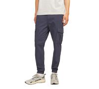 Jack & Jones ack & Mens Cuffed Cargo Pants Slim Fit - Navy - Size 32W/34L