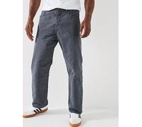 Jack & Jones Alex Original 5 Pocket Wide Leg Classic Trousers, Dark Grey, Size 30, Men Dark Grey