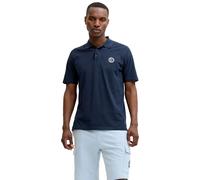 JACK & JONES Men's JJALLIANCE Polo Shirt, Short Sleeve Regular Fit Piqué Polo, 100% Cotton Casual Smart-Casual Top, Style 12288108, Navy Blazer Colour, UK Size -M