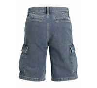 Jack & Jones and Mens Stretch Cotton Cargo Shorts - Blue - Size Large
