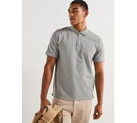 Jack & Jones Austin Micro Waffle Zip Polo Shirt, Ultimate Grey, Size 2Xl, Men Ultimate Grey